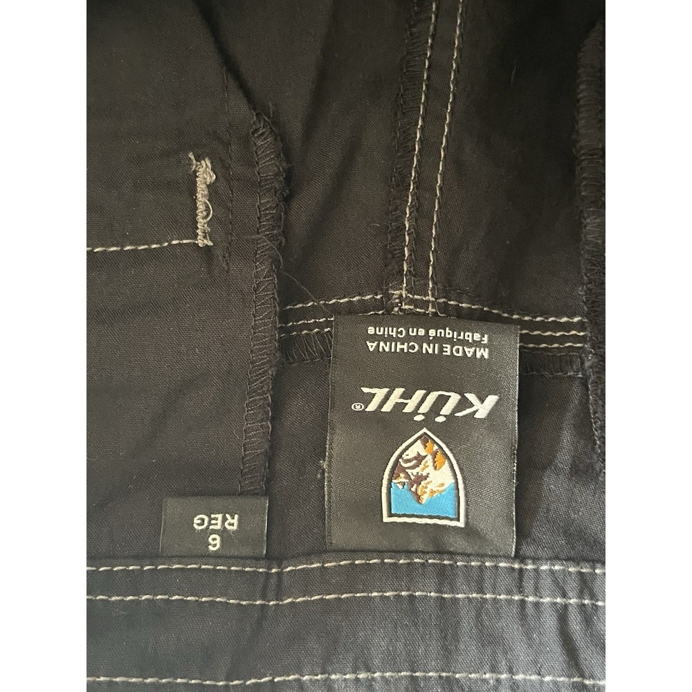 KUHL Women's Black Hiking Pants Convertible Outdoor Cargo Nylon , Size 6 R - Picture 5 of 7
